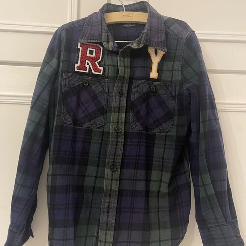 Replay kids' checked shirt used, size 122 cm, 6 years