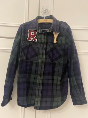 Replay kids' checked shirt used, size 122 cm, 6 years