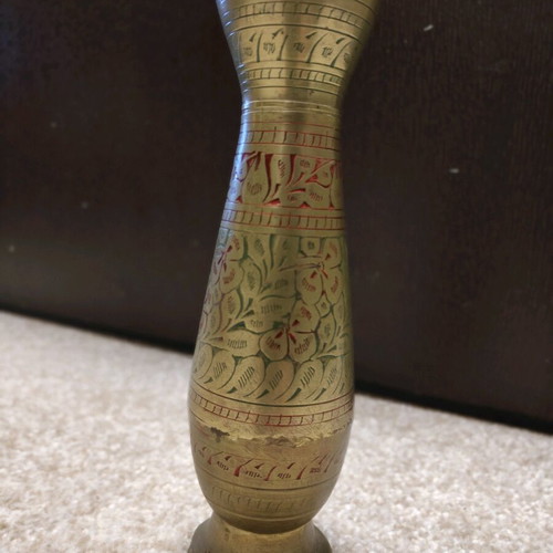 Vintage brass vase used