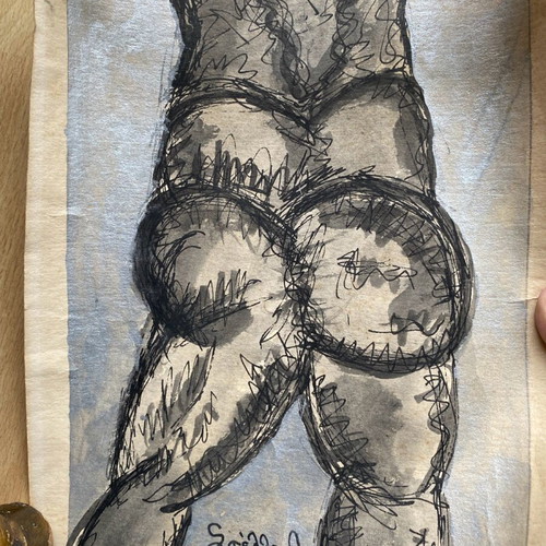 Mixed media painting used