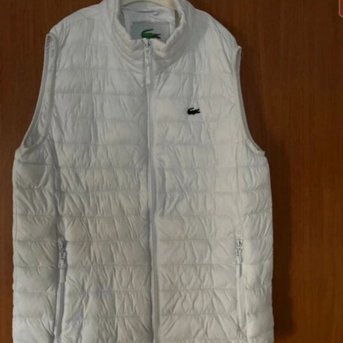 Lacoste vest, white, size M