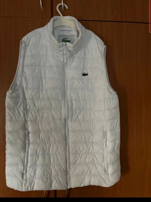 Lacoste vest, white, size M