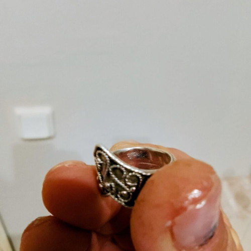 Silver ring 925 like new, solid handmade