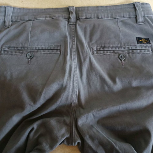 Men's fabric pants used, gray, size 40, elastic
