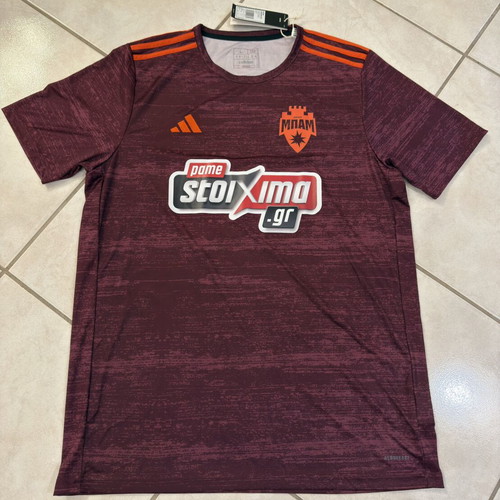 BAM FC Authentic Football Jersey Burgundy Size Medium Slim Fit New