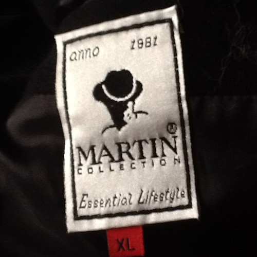 Martin men's coat new, black, size XL, pure wool