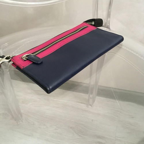 Coach Legacy Zippy Wallet clutch like new, colorblock leather