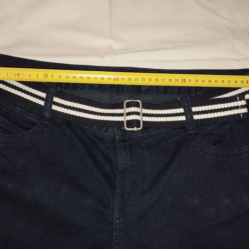 Marks & Spencer jeans with belt like new, blue, size M