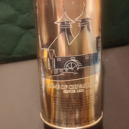 Vintage Chivas Regal 12 Years Old Metal Whisky Tin Case like new