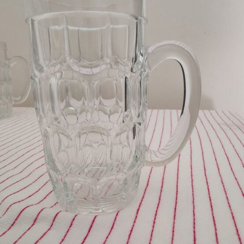 Vintage beer glasses set of 4, 500ml, like new, heavy glass