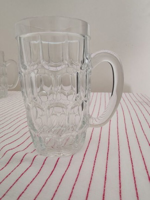 Vintage beer glasses set of 4, 500ml, like new, heavy glass