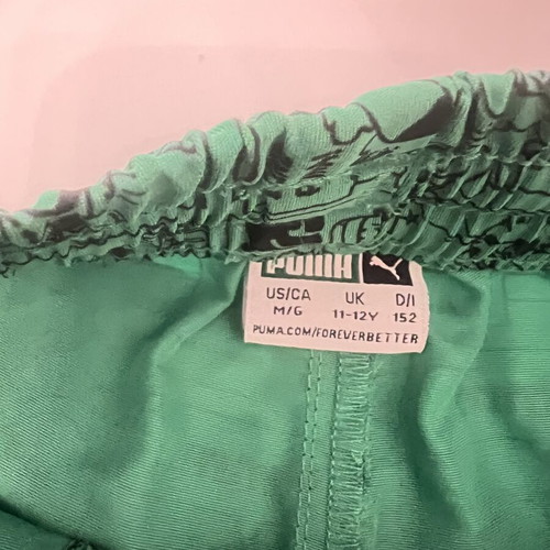 Puma boys' swimwear like new, green, size 11-12 years