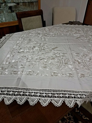 Σετ εργόχειρα 4 τεμαχίων μεταξωτά Σουφλίου Μυρσίνη σαν καινούργιο