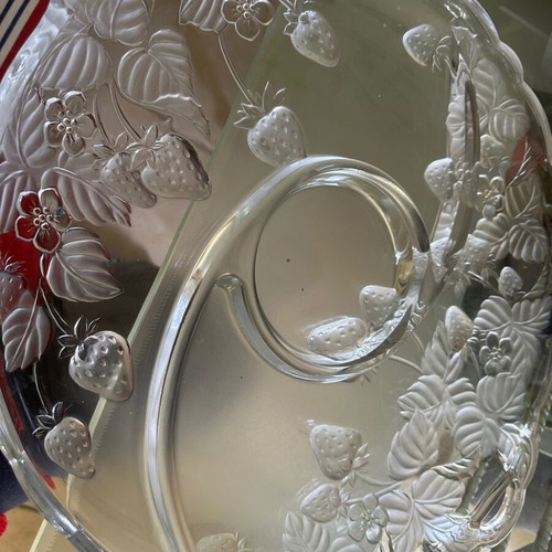 Crystal serving platter new for appetizers or nuts