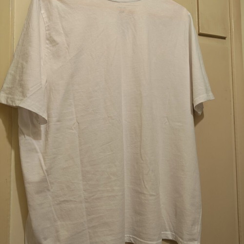 White women's blouse with pink print, size XXL, made to order