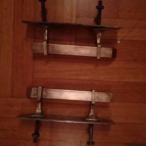 Handles from neoclassical exterior doors before 1950, brass
