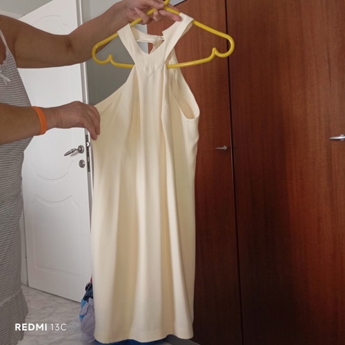Backless dress like new, beige, size M