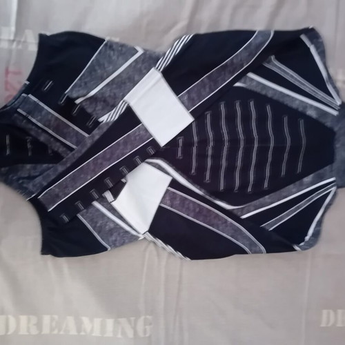 Peace And Chaos Bodysuit S/M like new, black and grey