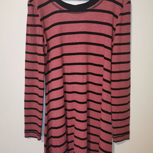 Attrattivo striped dress like new, size M, dusty pink