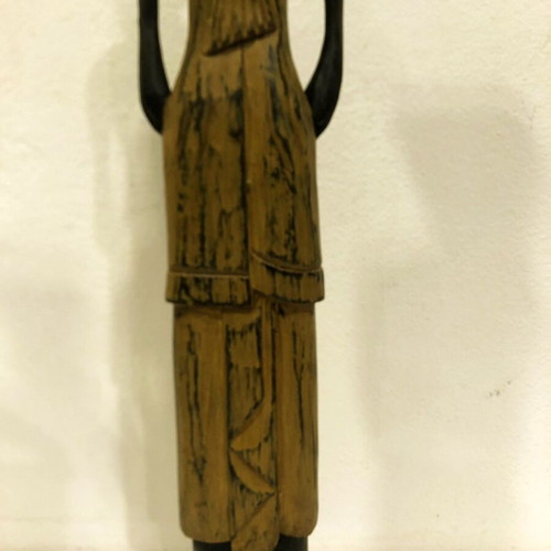 Wooden sculptures woman and man from Banjarjuga like new, hand carved