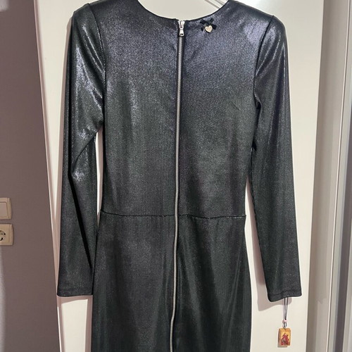 Lynne metallic gray dress size M like new