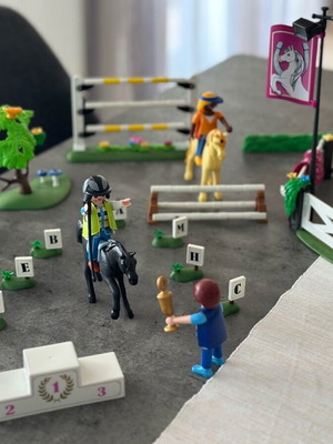 Play Mobil Equestrian Games like new