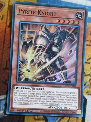 Pyrite Knight Effect Monster κάρτα Yu-Gi-Oh! σαν καινούργιο