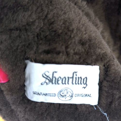 Vintage Sterling leather jacket like new, brown with fur lining