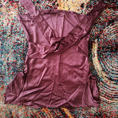 Satin blouse Artisti Italiani no Extra Small like new, red