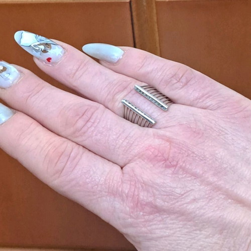 Silver 925 Ring Minimal Industrial Design like new