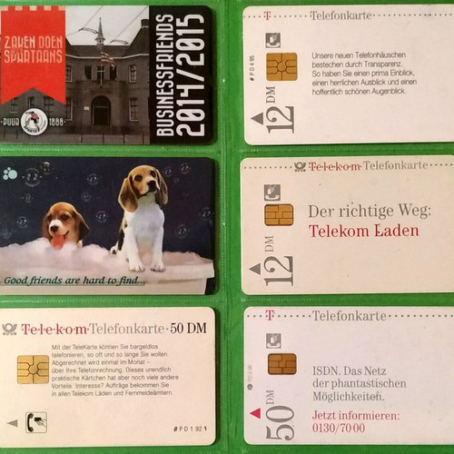 German phone cards used, pack of 49 pieces