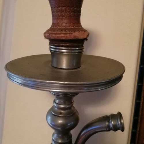 Hookah used with clay bowl and decorative glass