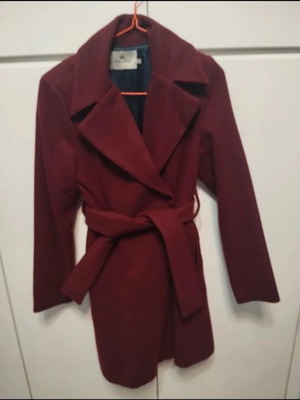 Regalinas red coat like new with waist belt