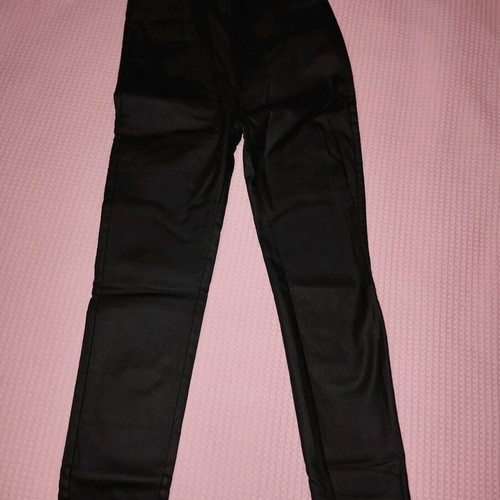 Leather-lined leggings xs like new, black