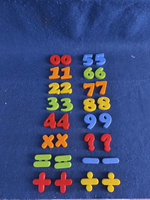 Magnetic numbers plastic set like new