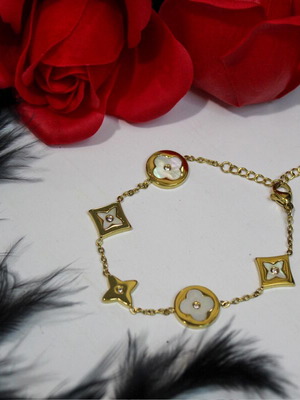 Gold-Plated Steel Bracelet like new, fits up to 20 cm