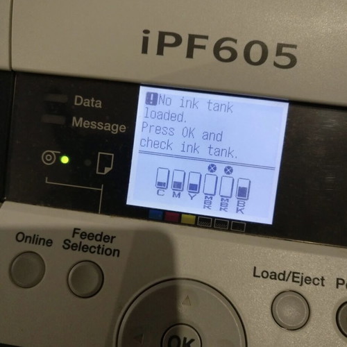 Canon iPF605 Plotter Printer used with stand