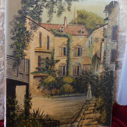 Old painting used, signed
