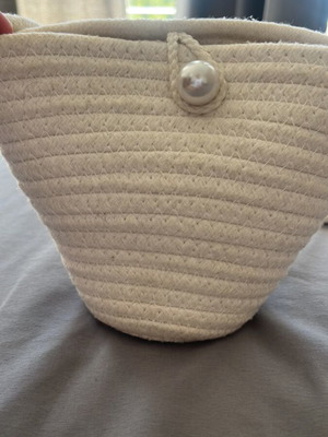 Miabag crossbody bag like new, beige knitted beach tote