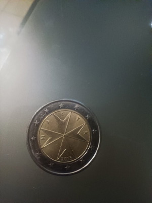 Malta 2 euro coin used, normal circulation 2013