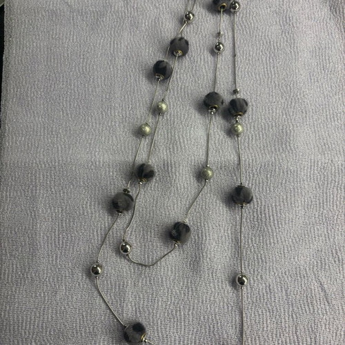 Long necklace with fuzzy balls like new