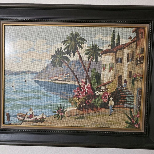 Embroidered painting used