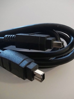 FireWire 400 4-Pin to 4-Pin Cable 2m New Black