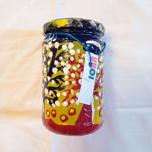 Glass Vase Summer Time Ioanart new, handmade
