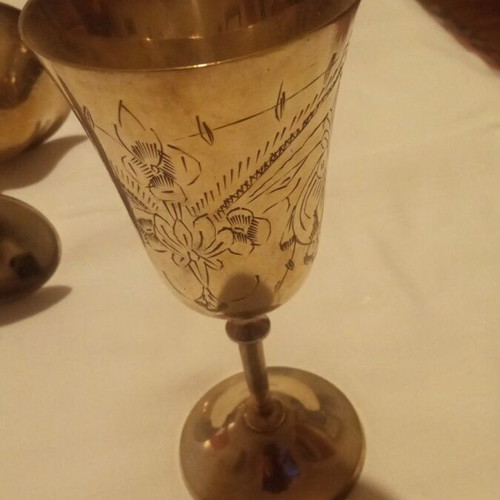 Silver-plated glasses set of 6 like new