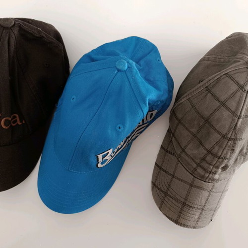 Hats used, pack of 3, Billabong and Emerica casual