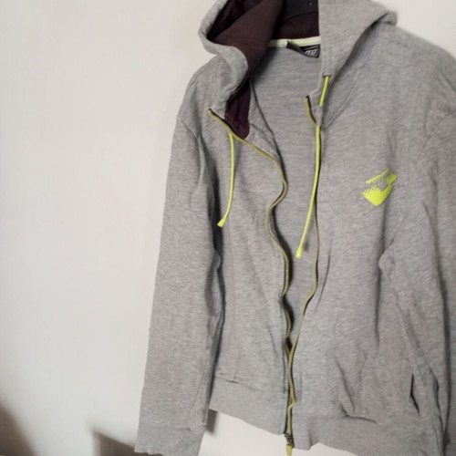 Lotto hoodie jacket, grey and green, sizes M and L