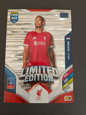 Virgil van Dijk Limited Edition FIFA 365 Liverpool card like new