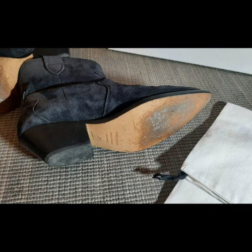 isabel marant,velvet washed santiag,38