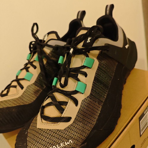 Salewa Wildfire NXT Approach Shoes like new, EU 42.5, brown and green